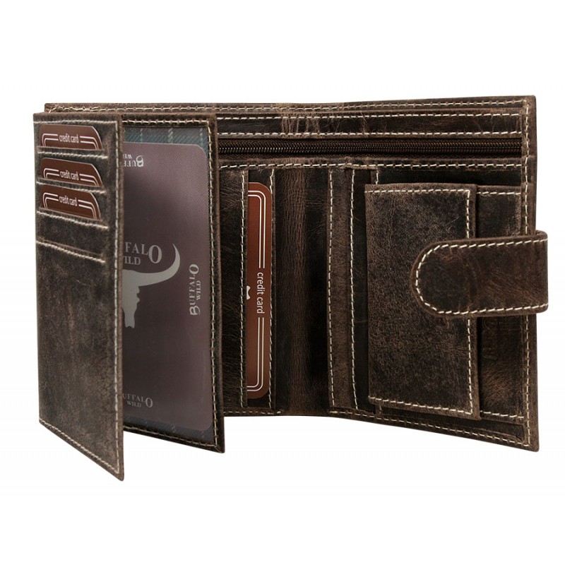 Гаманець чоловічий Buffalo Wild RM-06L-BAW-T-1532 Brown Гаманець чоловічий Buffalo Wild RM-06L-BAW-T-1532 Brown